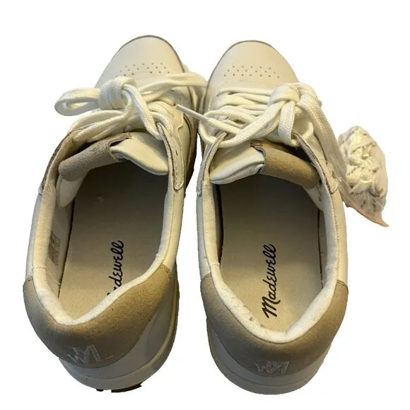Madewell Womens $98 Court Sneakers White Leather Size 9.5 MC696