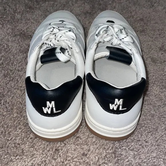 Madewell Women’s Black/White Court Leather Sneakers Size 9