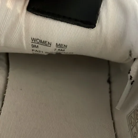 Madewell Women’s Black/White Court Leather Sneakers Size 9