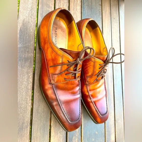 Magnani Cognac Leather Dress Shoes