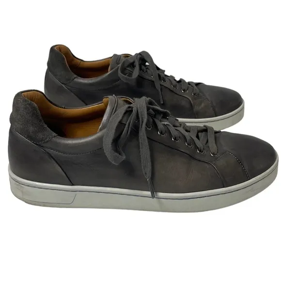 Magnanni Leather Sneakers High Quality Luxury Made In Portugal Gray Mens Size 9