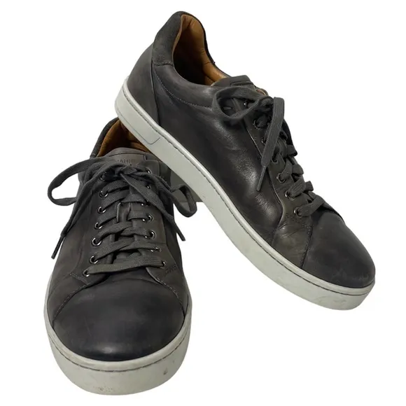 Magnanni Leather Sneakers High Quality Luxury Made In Portugal Gray Mens Size 9