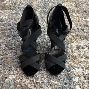 Manolo Blahnik Black Strappy Women's Heels