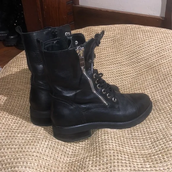 MARC FISHER • lace up combat leather boots