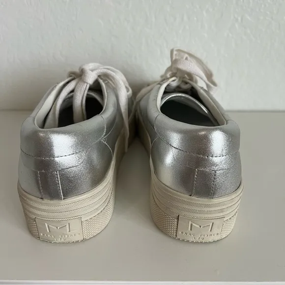 Marc Fisher sneakers in silver metallic.  Size 5.5