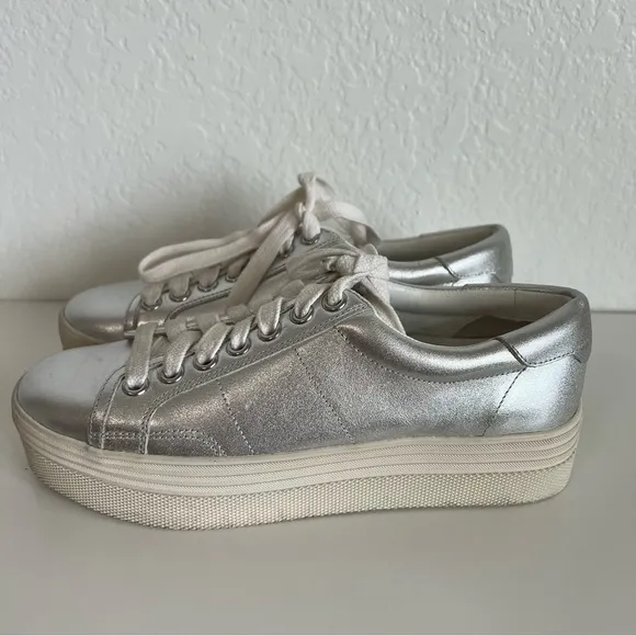 Marc Fisher sneakers in silver metallic.  Size 5.5