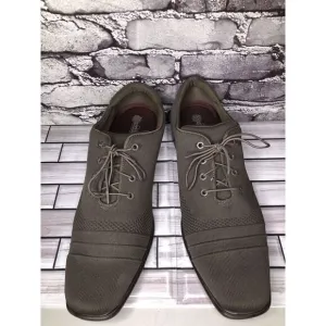 Mark Nason Dress Knit Oxford Gray Taupe Comfort Casual Walk Shoes Women Sz 12M