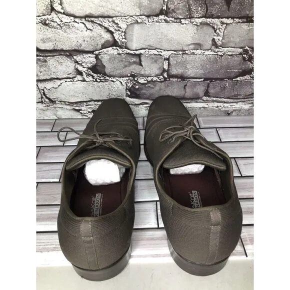 Mark Nason Dress Knit Oxford Gray Taupe Comfort Casual Walk Shoes Women Sz 12M