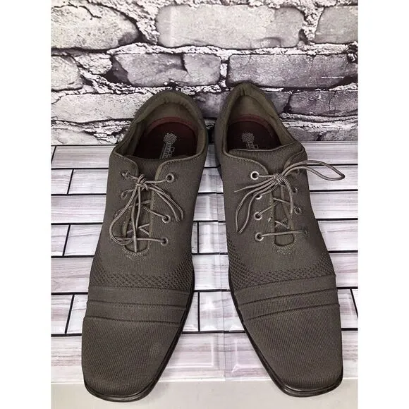 Mark Nason Dress Knit Oxford Gray Taupe Comfort Casual Walk Shoes Women Sz 12M
