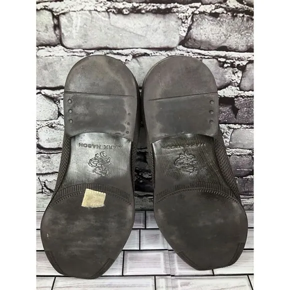 Mark Nason Dress Knit Oxford Gray Taupe Comfort Casual Walk Shoes Women Sz 12M