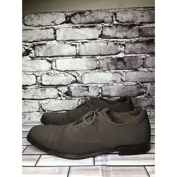 Mark Nason Dress Knit Oxford Gray Taupe Comfort Casual Walk Shoes Women Sz 12M