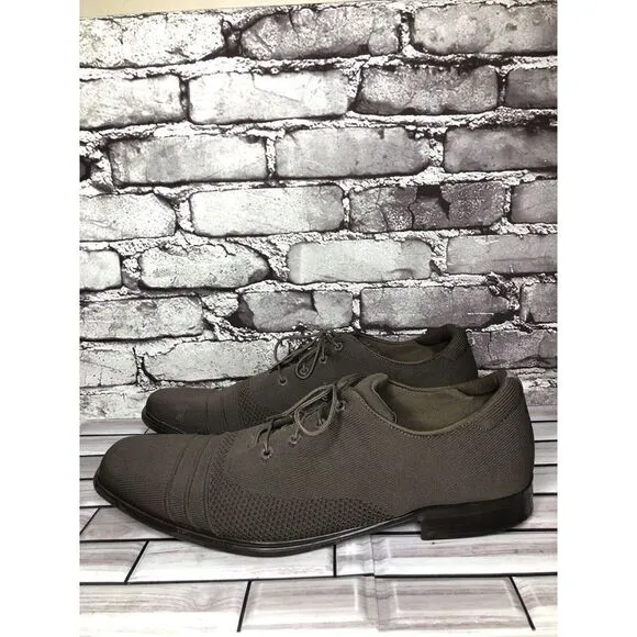 Mark Nason Dress Knit Oxford Gray Taupe Comfort Casual Walk Shoes Women Sz 12M