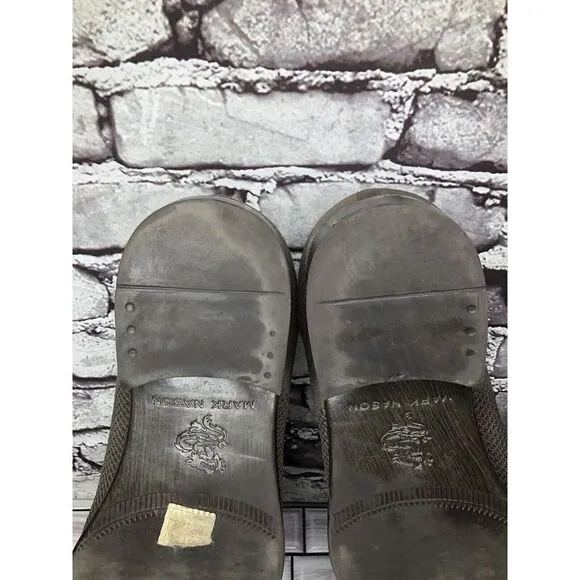 Mark Nason Dress Knit Oxford Gray Taupe Comfort Casual Walk Shoes Women Sz 12M