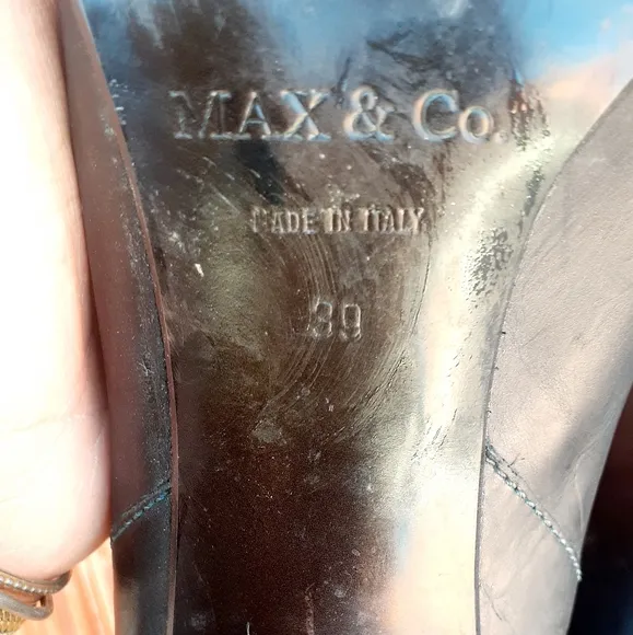 MAX&amp;Co Leather Slouchy boots knee high 39