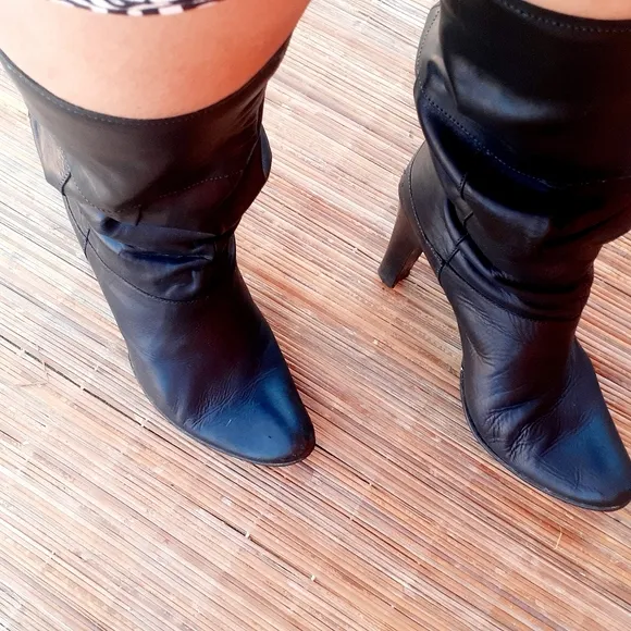 MAX&amp;Co Leather Slouchy boots knee high 39
