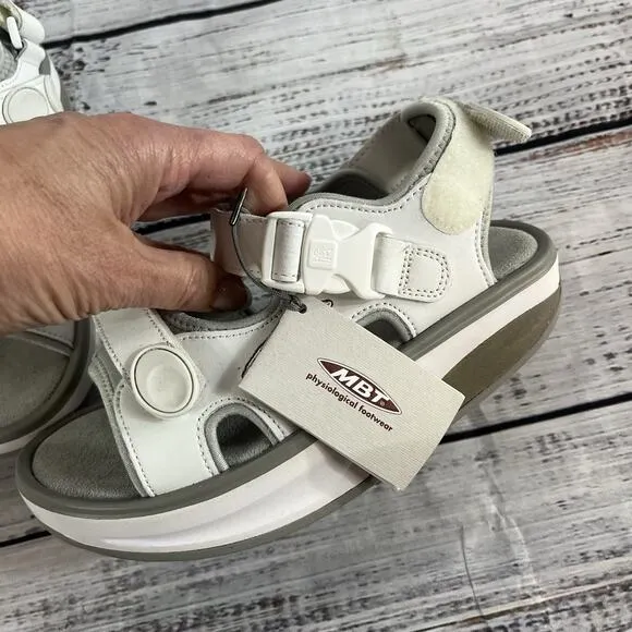 MBT Physiological Footwear Sandals Shoes size 6 Women Kisumu White Comfort
