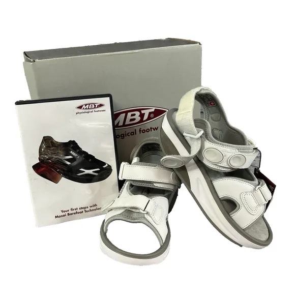 MBT Physiological Footwear Sandals Shoes size 6 Women Kisumu White Comfort