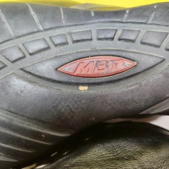 MBT Women's Walking Shoes Sz. 8-8.5 Pata Black All Leather Rocker Lace Comfort