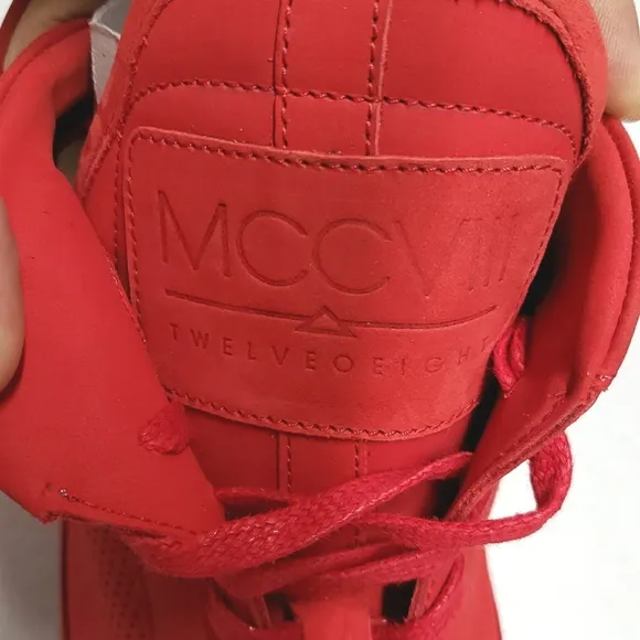 MCCVIII (Twelve-O-Eight) Sneakers Men's Size 44 (US Size 10) Red High Top