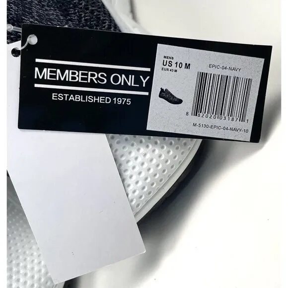 MEMBERS ONLY Mens US 10M Navy Breathable Slip-On Athletic SHOES Sneakers NWT NEW