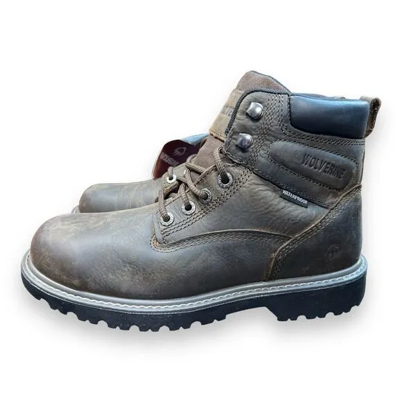 Men Wolverine Floorhand Steel Toe Waterproof Work Boot W10633 Dark Brown Orignal