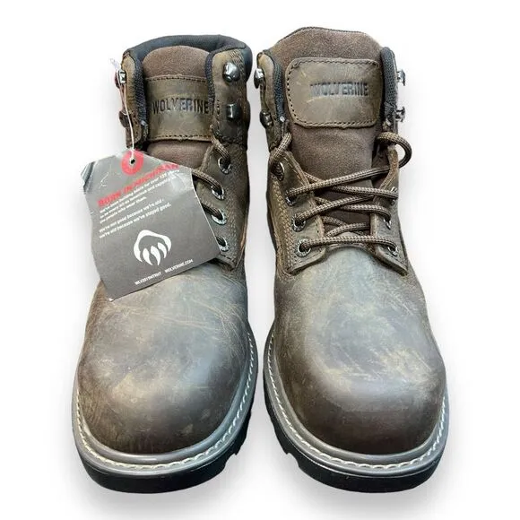 Men Wolverine Floorhand Steel Toe Waterproof Work Boot W10633 Dark Brown Orignal