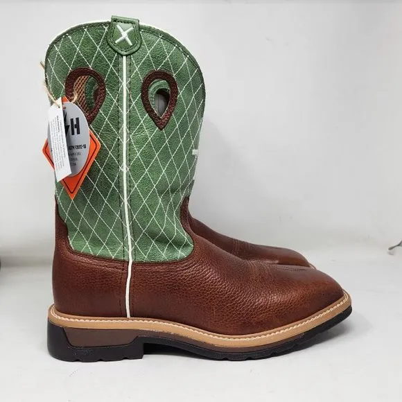 Men's 12 Twisted X Lite Cowboy Work 12&quot; steel toe western cross boots MLCS002