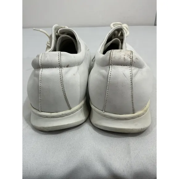 Men’s 24 Hour   Size 13 WW 3011 White Leather Lace Up Comfort Shoes