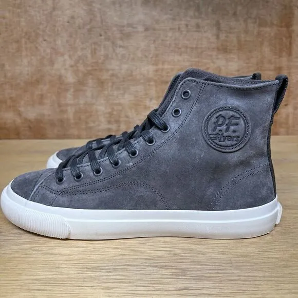 Mens 8.5 / Womens 10 - PF Flyers Center Suede Gray Hi Top Sneakers All American