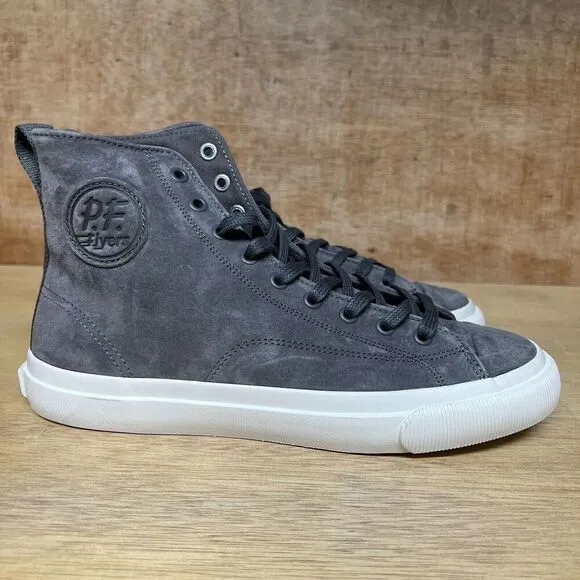 Mens 8.5 / Womens 10 - PF Flyers Center Suede Gray Hi Top Sneakers All American
