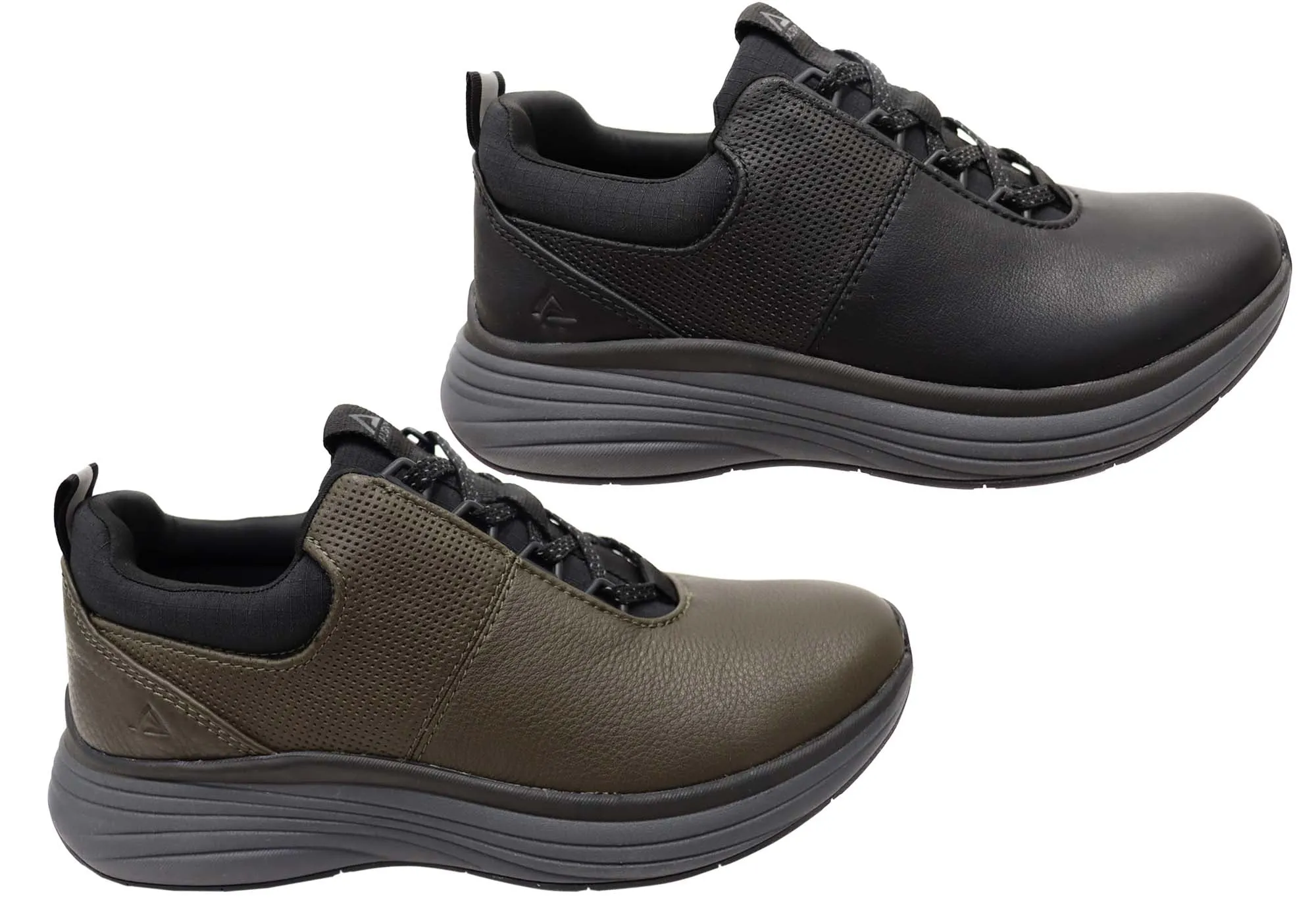 Mens Align Tahoe Comfortable Leather Wide Fit Arch Support Sneakers