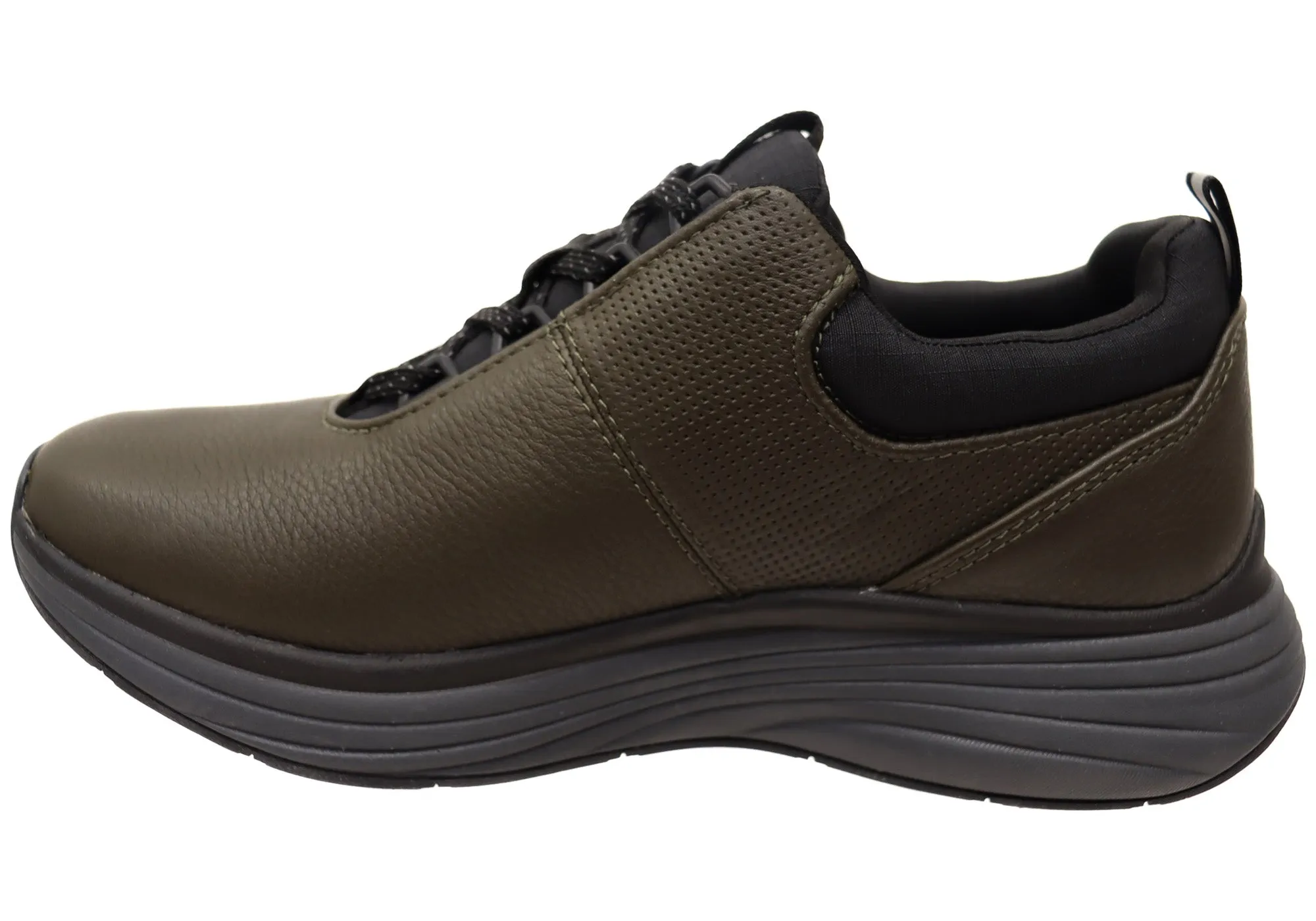Mens Align Tahoe Comfortable Leather Wide Fit Arch Support Sneakers