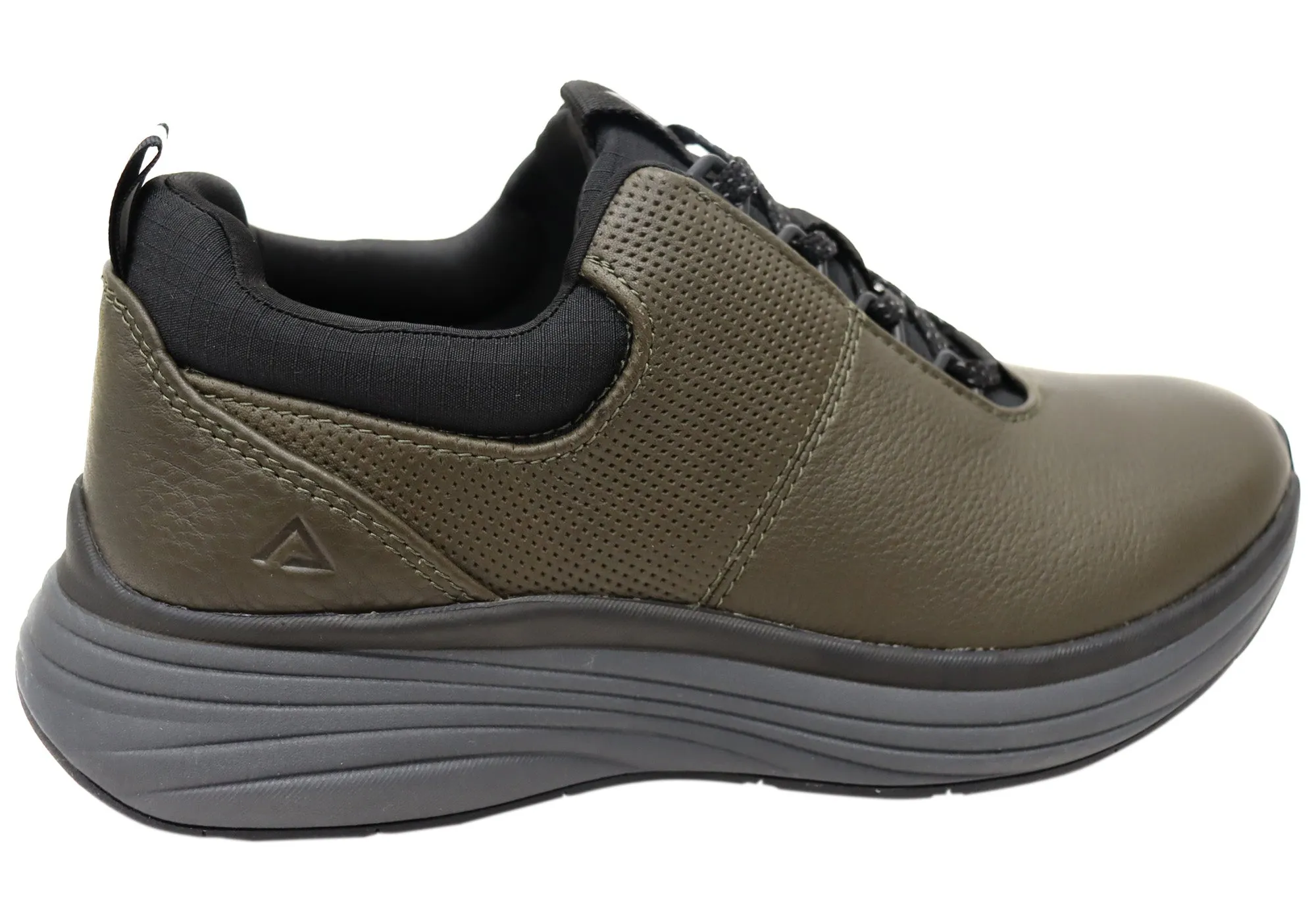 Mens Align Tahoe Comfortable Leather Wide Fit Arch Support Sneakers