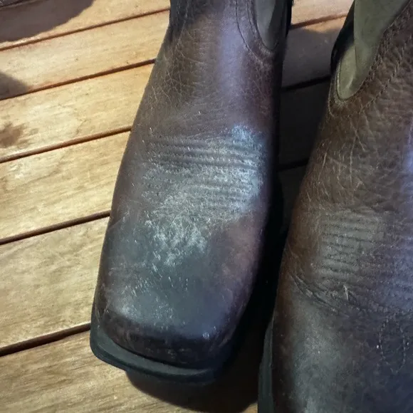 MENS ARIAT ATS COWBOY SQ TOE BROWN BOOTS SIZE 11.5 D