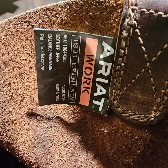 Mens Ariat Work American Flag leather boots