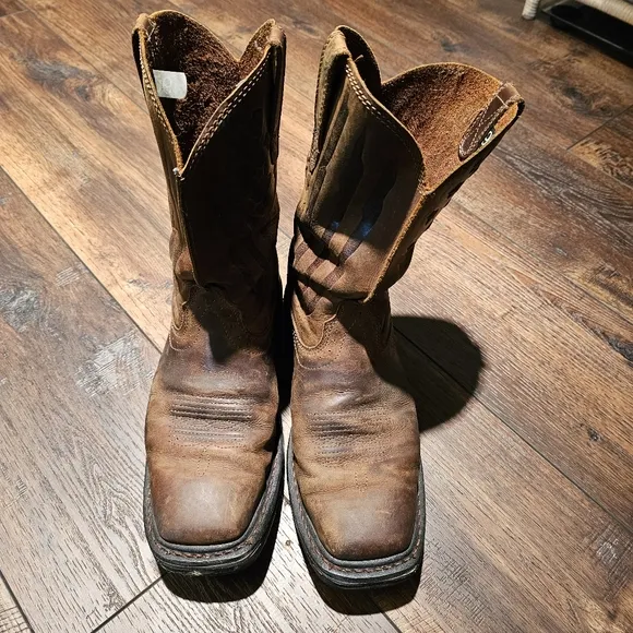 Mens Ariat Work American Flag leather boots