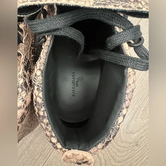 Mens Balenciaga Arena High 'Python' Trainers  | Size 43 | Brown and Black