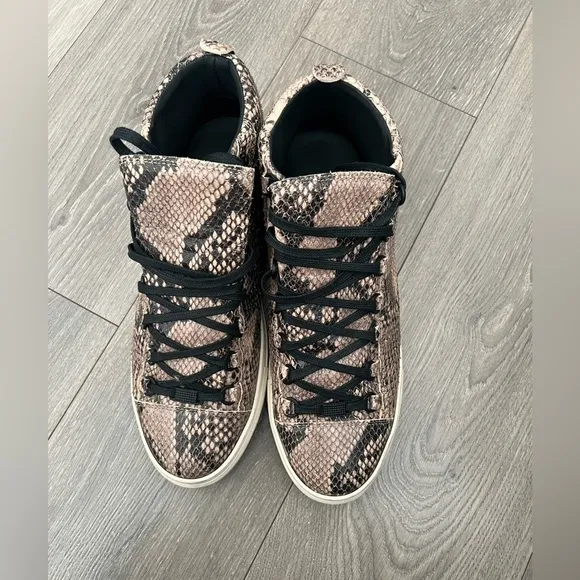 Mens Balenciaga Arena High 'Python' Trainers  | Size 43 | Brown and Black