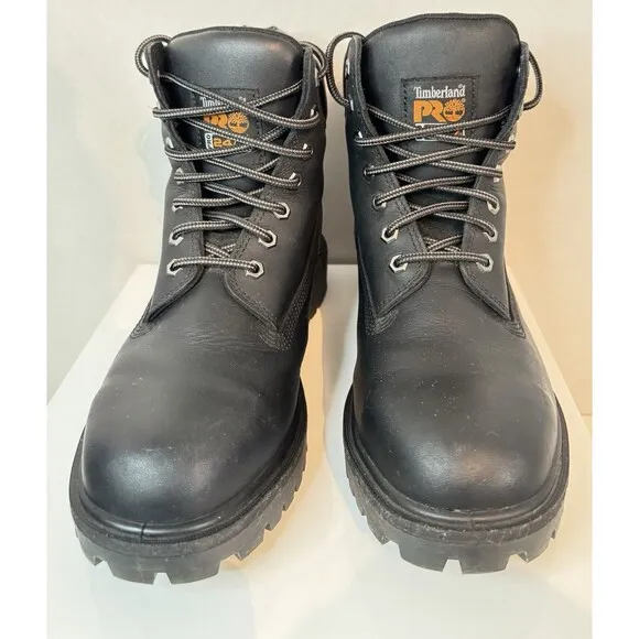 Men's Blk Direct Attach 6&quot; Steel Toe Waterproof Work Boot Size 8.5 ASTM F2513-18