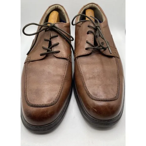 Men's Bostonian Layered  Comfort Footbed Dress Shoes, Brown Leather 11.5M. New