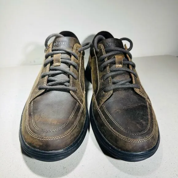 Men’s Brown Leather Casual Comfort Shoes Anodyne Sz 9 .1/2M no. 72