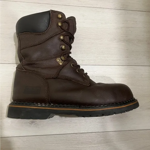 Men's Brown McRae Industrial Steel-Toe Boots 8 1/2