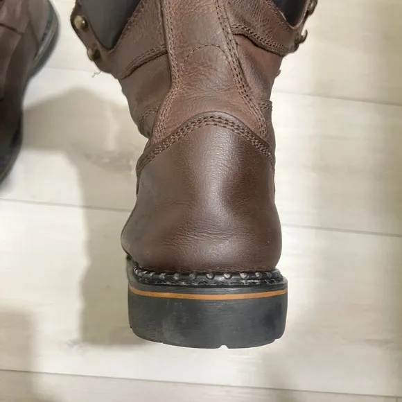 Men's Brown McRae Industrial Steel-Toe Boots 8 1/2