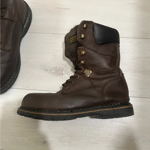 Men's Brown McRae Industrial Steel-Toe Boots 8 1/2
