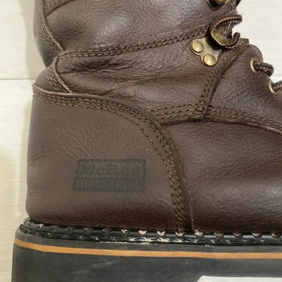 Men's Brown McRae Industrial Steel-Toe Boots 8 1/2