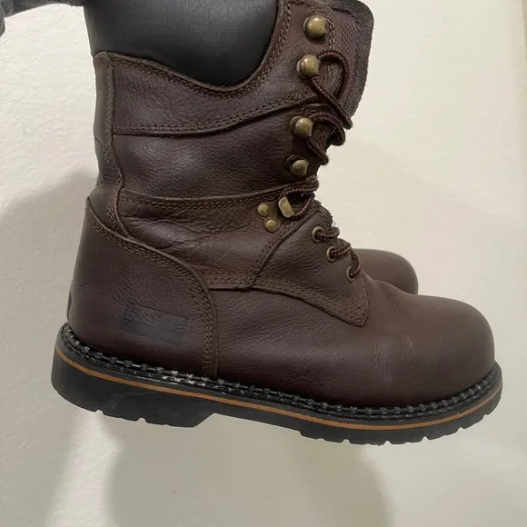 Men's Brown McRae Industrial Steel-Toe Boots 8 1/2