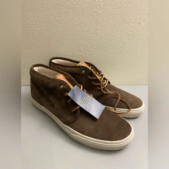 Men's Brown Suede Shoes. Polo Ralph Lauren men's genuine suede sneakers.