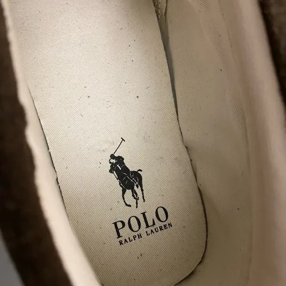 Men's Brown Suede Shoes. Polo Ralph Lauren men's genuine suede sneakers.