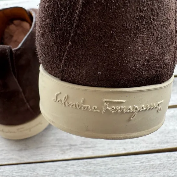 Men's Brown Suede Shoes Salvatore Firragamo