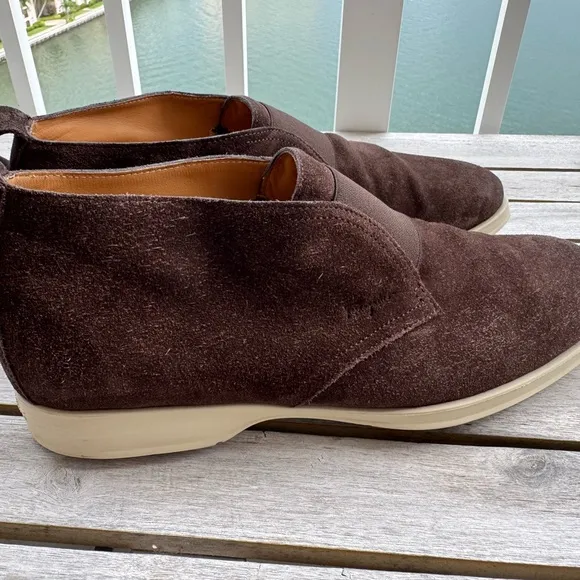 Men's Brown Suede Shoes Salvatore Firragamo